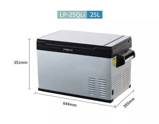 Réfrigérateur à compresseur CC AC portable à porte vitrée unique pour le camping et les voyages -20 10 C