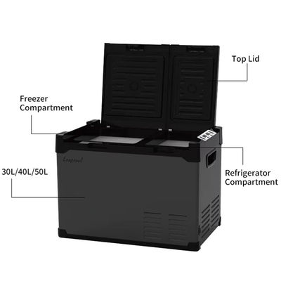 Réfrigérateur de voiture portable à double zone Compresseur à faible bruit Mini réfrigérateur congélateur pour voiture ou maison