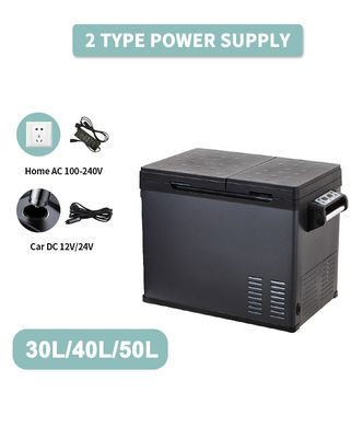Réfrigérateur portable à poignée pour camion sans CFC 50L Grande capacité DC 12V 24V congélateur de voiture