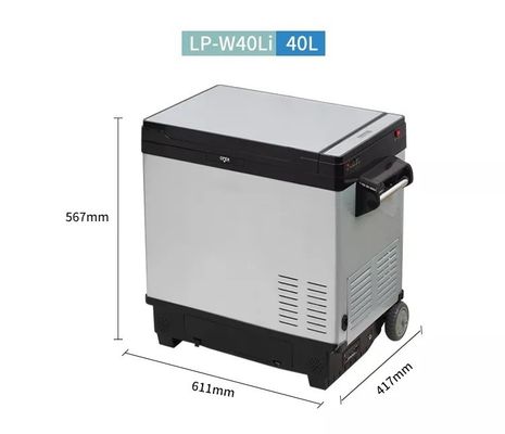 Réfrigérateur à double réglage de température portable à compresseur de 40L pour camions et voitures