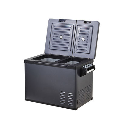 Puissant réfrigérateur de voiture à double contrôle de température de 50L pour camping alimenté par l'énergie solaire