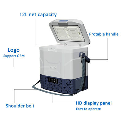 Réfrigérateur de voiture 12L vert/bleu/brun Réfrigérateur portable AC/DC pour voitures OEM françaises