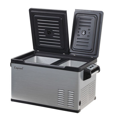 Congélateur solaire à double zone de 30L pour voiture et maison, réfrigérateur avec batterie amovible