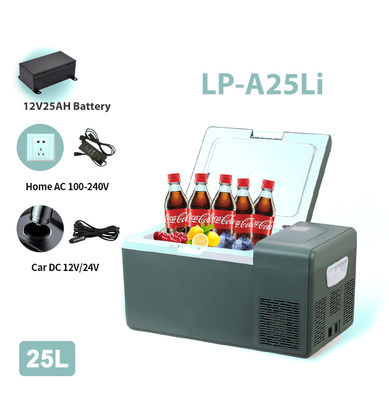 Réfrigérateur de congélation de voiture compact et léger de 25L avec batterie au lithium intégrée