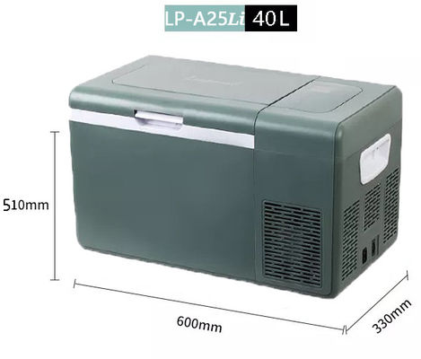 Réfrigérateur de voyage Charge solaire et batterie au lithium intégrée 40L réfrigérateur congélateur de voiture